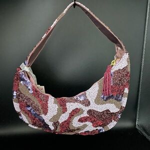 Handcrafted In India Beaded Shoulder Bag TikTok Viral Camo Design Fall 2025